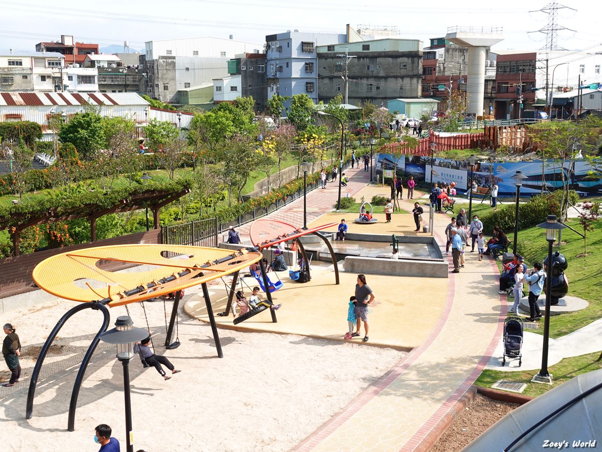 【新北特色公園】鶯歌永吉公園 親子公園/三層樓旋轉溜滑梯/3D彩繪/炮仗花拱門走廊 - 第5張圖
