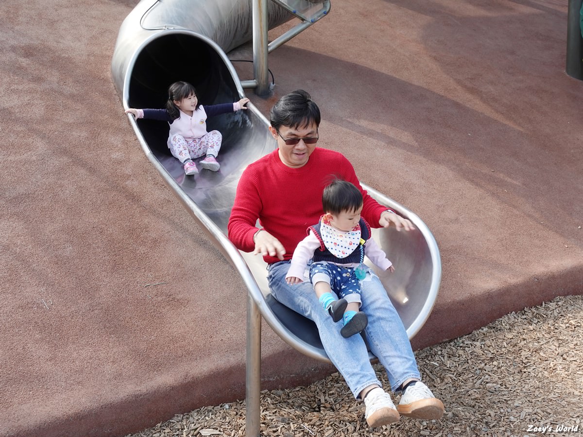 【新北特色公園】鶯歌永吉公園 親子公園/三層樓旋轉溜滑梯/3D彩繪/炮仗花拱門走廊 - 第21張圖