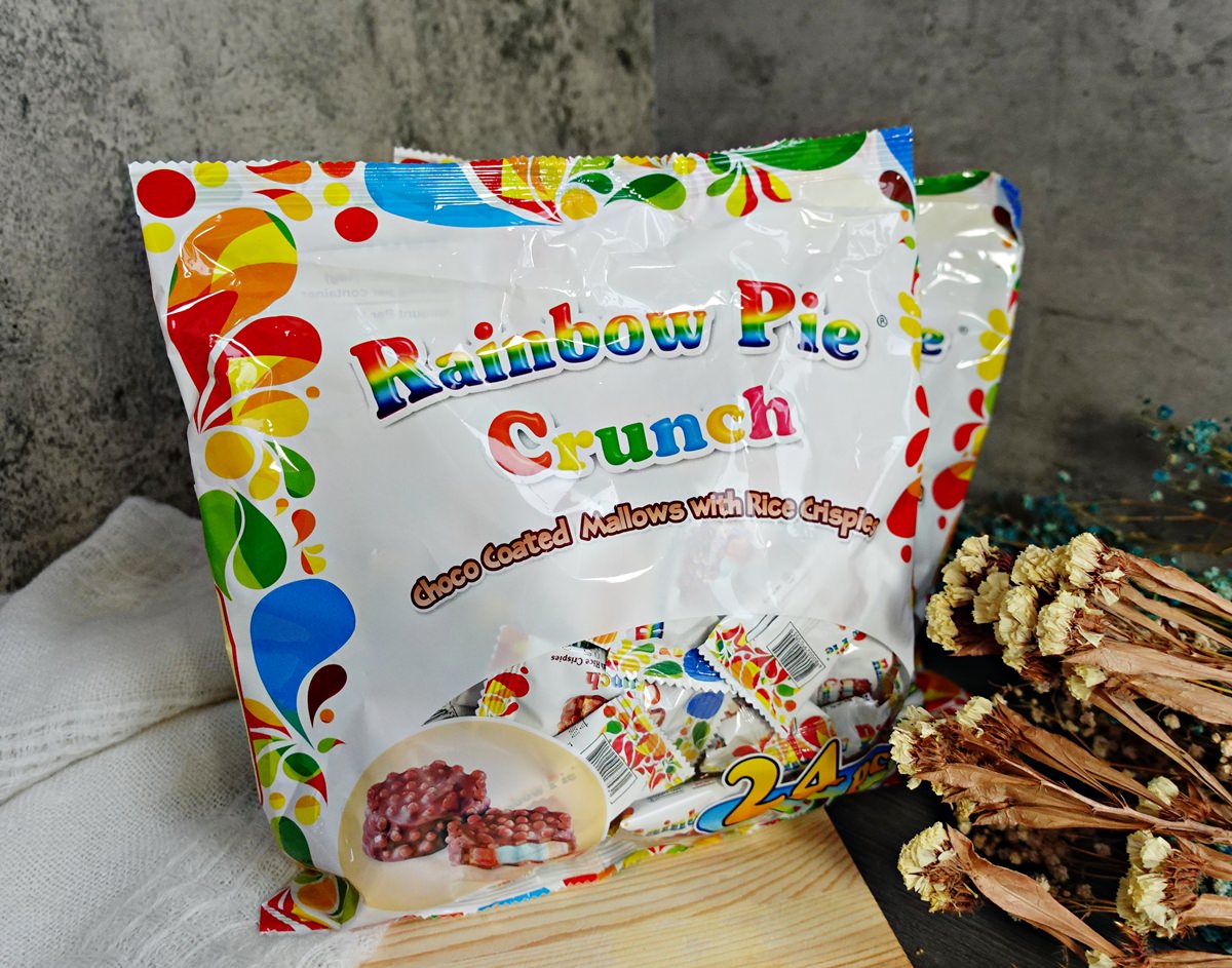 進口人氣零食|菲律賓 Rainbow Pie 脆口可可彩虹棉花糖 - 第2張圖